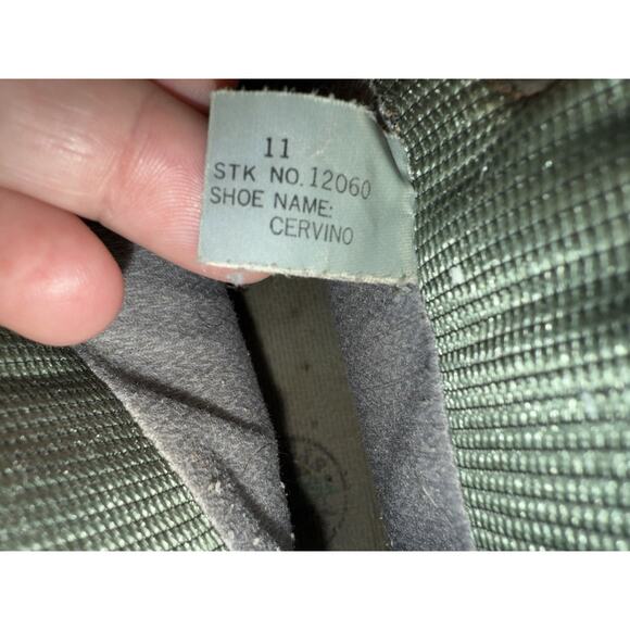 Tecnica Trekking Hiking Cervino Boots Gore-Tex Brown Suede Green Canvas Mens 11 - Picture 6 of 6